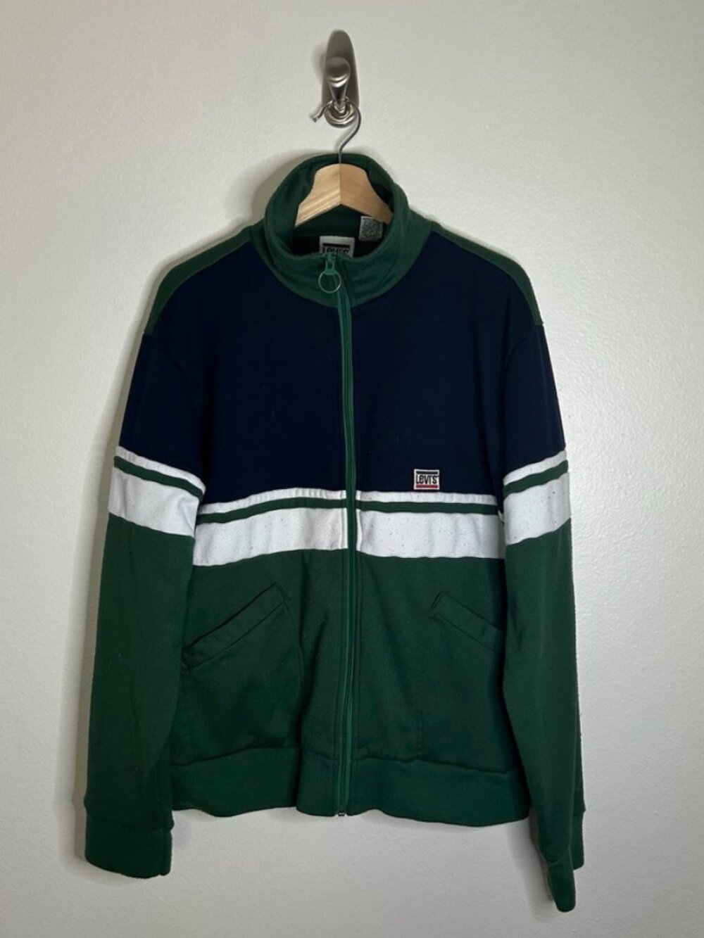 Vintage 90's Levi's Colorblock Full Zip Track Jacket Men's Size L